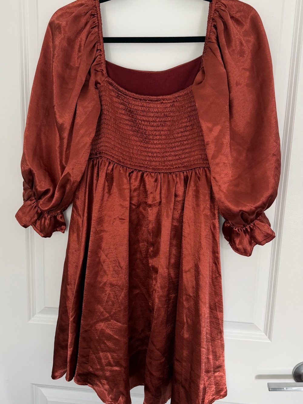Pinkblush Maternity Pregnancy dress Fall Baby Shower satin size Small stretchy - Picture 11 of 14